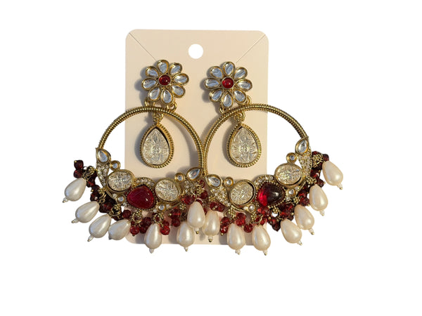 lavi pearl Chandbali