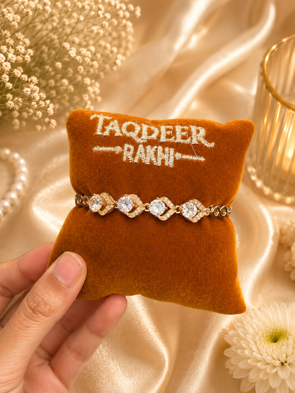 Radiant Crystal Bracelet Rakhi