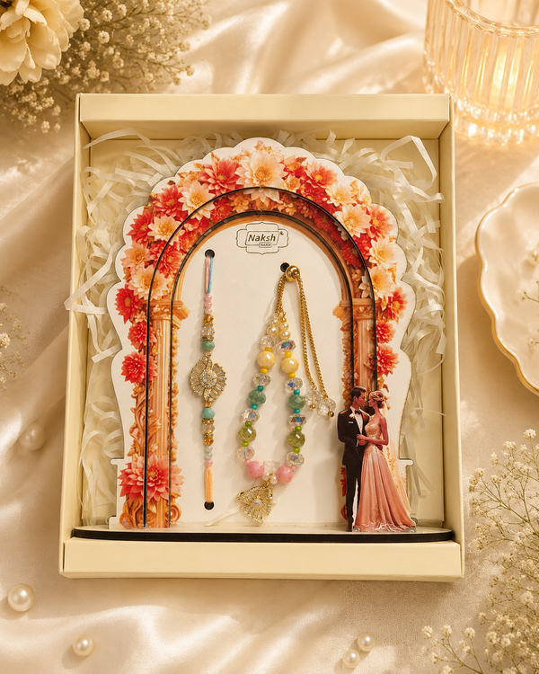 Bhai-Bhabhi Rakhi Gift Set – Premium Couple Rakhi