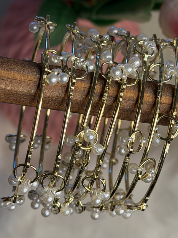 Eternal Pearl Bloom Bangles