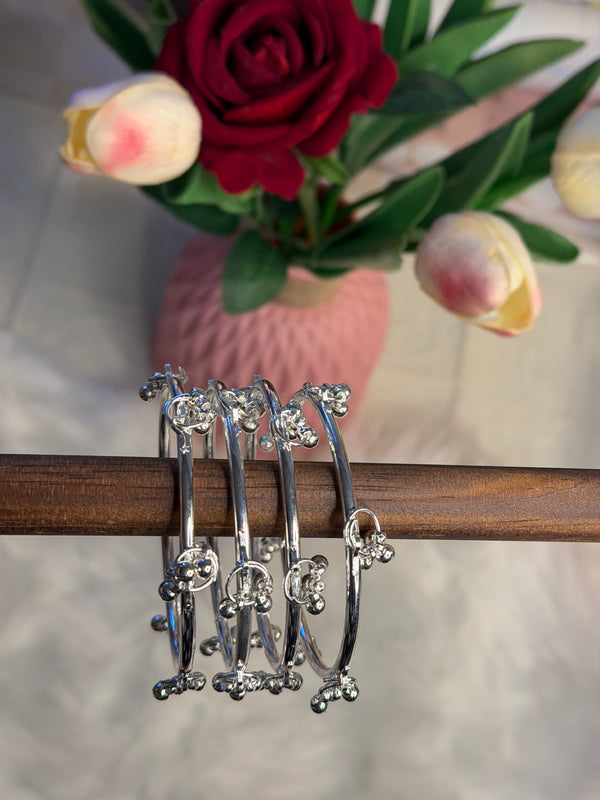 Noor Silver Ghungroo Bangles