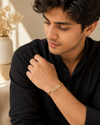 Royal Gold Chain Rakhi Bracelet