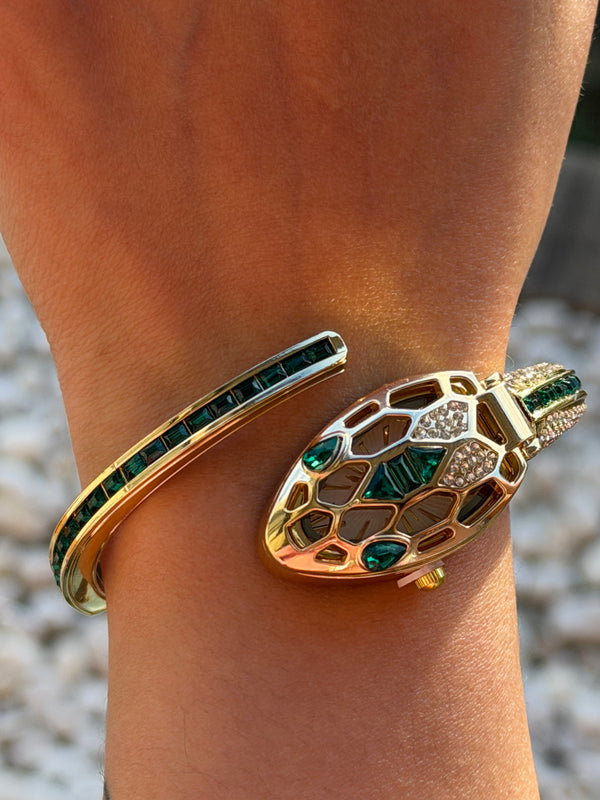 Emerald Crystal Snake watch