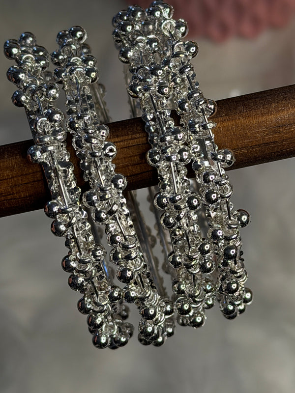 Royal Silver Ghungroo Bangles