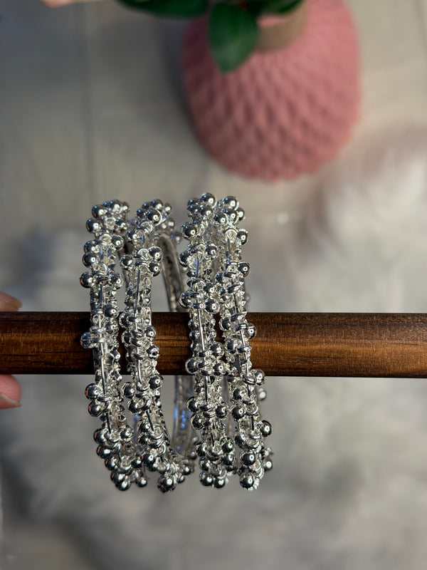 Royal Silver Ghungroo Bangles