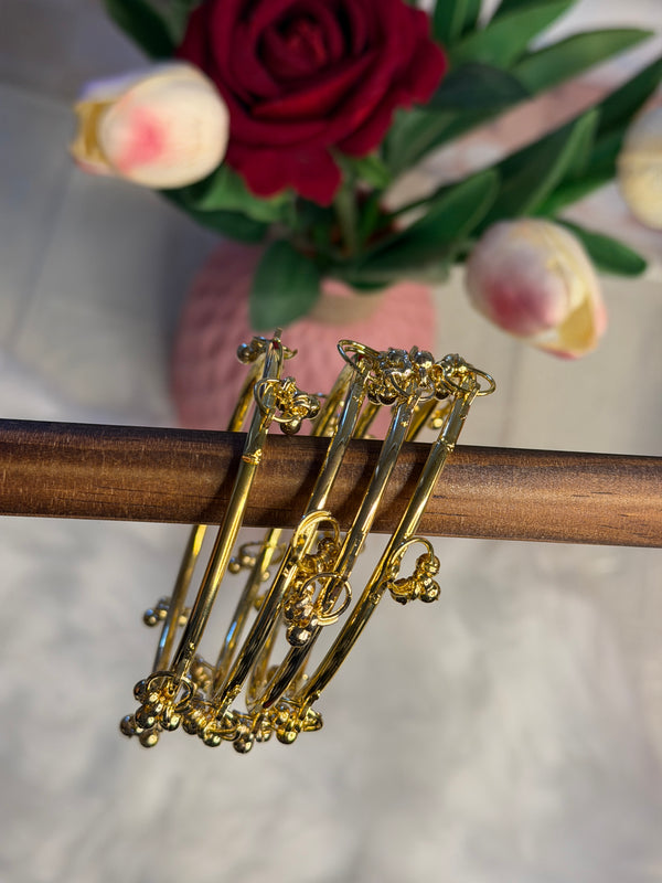 Golden Ghungroo Bangles – Set of 4
