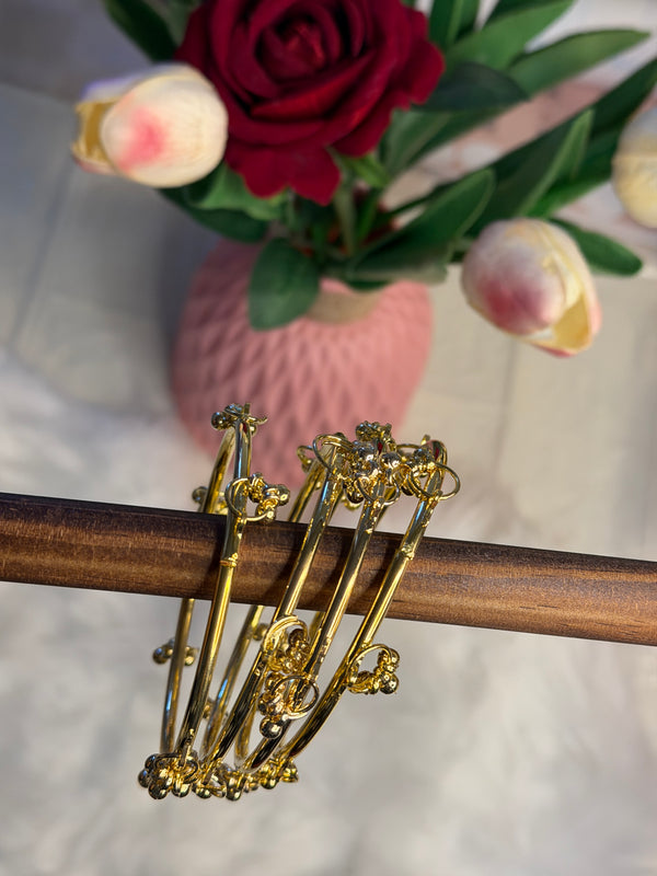 Golden Ghungroo Bangles – Set of 4