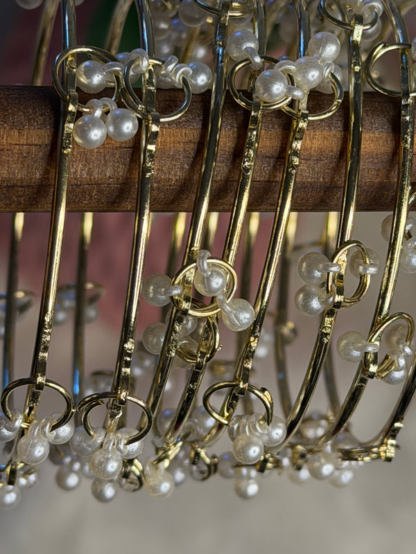 Eternal Pearl Bloom Bangles