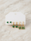 Emerald Dream 3-Piece Earring Set
